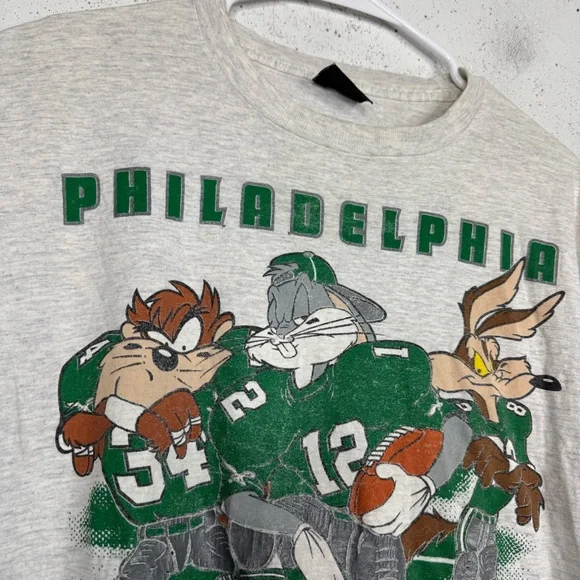 Vintage Philadelphia Eagles Looney Tunes Tasmanian Bugs Bunny Changes L/XL